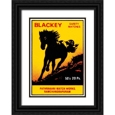 Blackey Safety Matches Black Ornate Wood Framed Art Print with Double Matting by Phillumenart