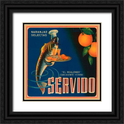 Servido Selected Oranges Black Ornate Wood Framed Art Print with Double Matting by Retrolabel