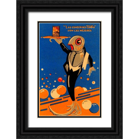 Las conservas Albo son las mejores Black Ornate Wood Framed Art Print with Double Matting by Retrolabel