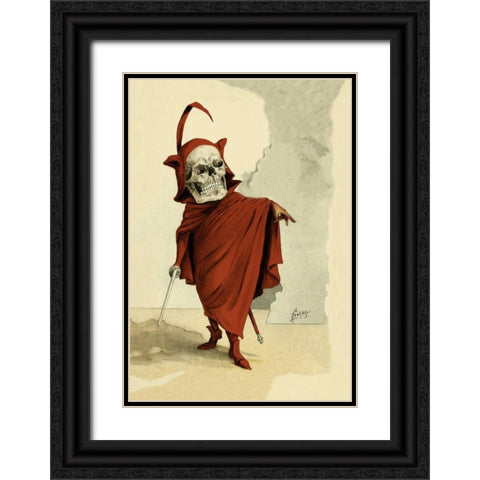 Red Death Black Ornate Wood Framed Art Print with Double Matting by Frusius