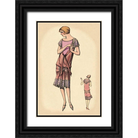 Sweetness and Youth Black Ornate Wood Framed Art Print with Double Matting by Vintage Fashion