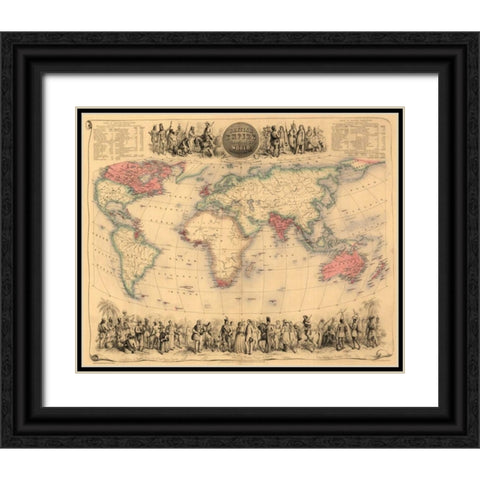British Empire Throughout the World Black Ornate Wood Framed Art Print with Double Matting by Bartholemew, John