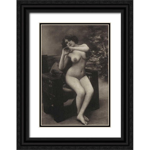 Health and Youth Black Ornate Wood Framed Art Print with Double Matting by Vintage Nudes