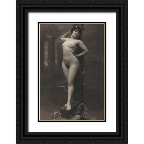 The Ultimate Sacrifice Black Ornate Wood Framed Art Print with Double Matting by Vintage Nudes