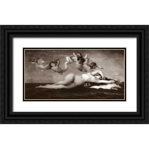 The Dream Black Ornate Wood Framed Art Print with Double Matting by Vintage Nudes