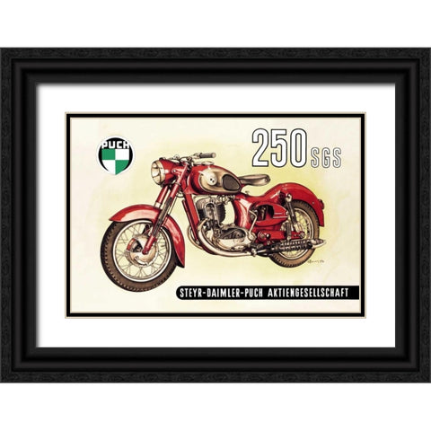 UC 250 SGS with Cutaway View Black Ornate Wood Framed Art Print with Double Matting by Unknown