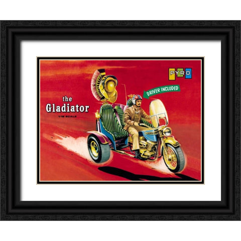 The Gladiator - Driver Included Black Ornate Wood Framed Art Print with Double Matting by Unknown