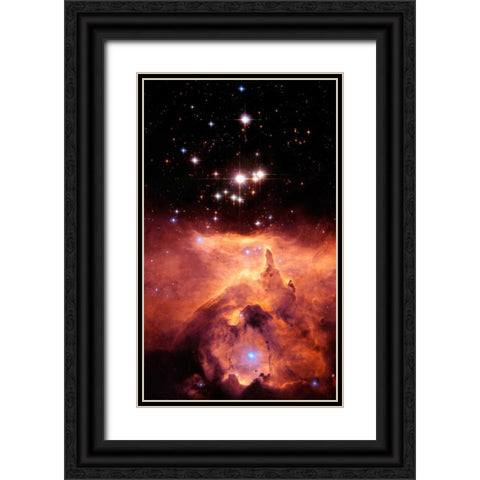 Pismis 24 and NGC 6357 Black Ornate Wood Framed Art Print with Double Matting by NASA