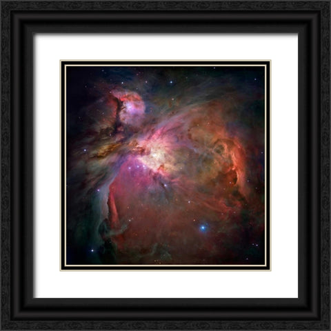 Orion Nebula Black Ornate Wood Framed Art Print with Double Matting by NASA