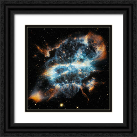 NGC 5189 Black Ornate Wood Framed Art Print with Double Matting by NASA