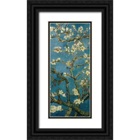 Blossoming Almond Tree - center Black Ornate Wood Framed Art Print with Double Matting by Van Gogh, Vincent