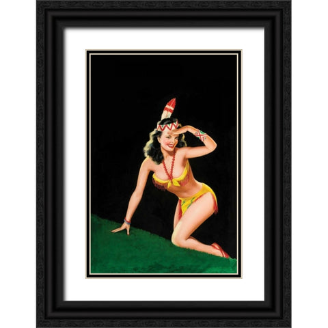 Beauty Parade Magazine: Dancin  Dynamite Black Ornate Wood Framed Art Print with Double Matting by Driben, Peter