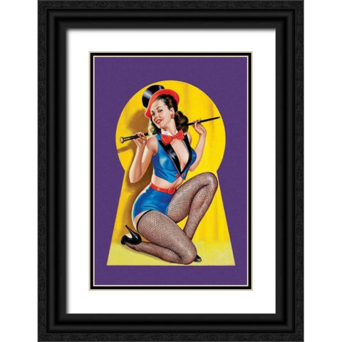 Whisper Magazine: Keyhole Dancer Black Ornate Wood Framed Art Print with Double Matting by Driben, Peter