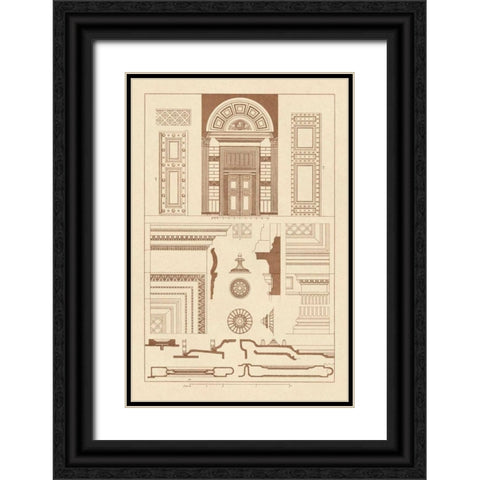 Doorway of the Pantheon at Rome Black Ornate Wood Framed Art Print with Double Matting by Buhlmann, J.