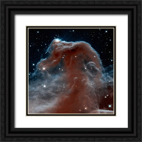 Horsehead Nebula, Infrared View Black Ornate Wood Framed Art Print with Double Matting by NASA