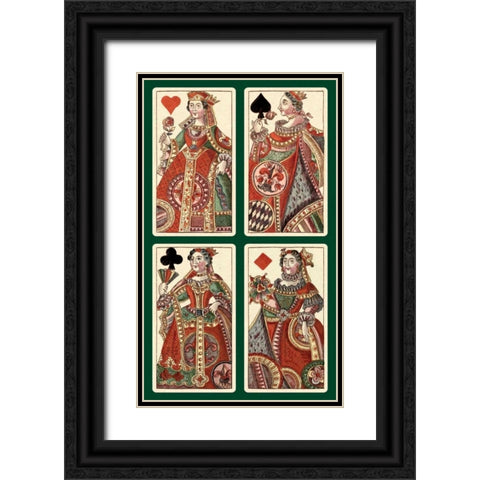 Queens - Bauern Hochzeit Deck Black Ornate Wood Framed Art Print with Double Matting by Gobl, Andreas Benedictus