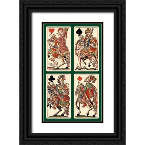 Knights - Bauern Hochzeit Deck Black Ornate Wood Framed Art Print with Double Matting by Gobl, Andreas Benedictus