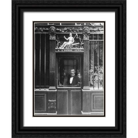 Paris, 1900 - Restaurant, rue des Blancs Manteaux Black Ornate Wood Framed Art Print with Double Matting by Atget, Eugene