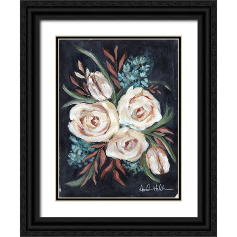 A Whisper of Blue Black Ornate Wood Framed Art Print with Double Matting by Hilburn, Amanda