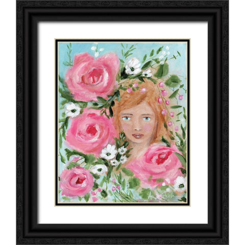 Rosie Anne Black Ornate Wood Framed Art Print with Double Matting by Hilburn, Amanda