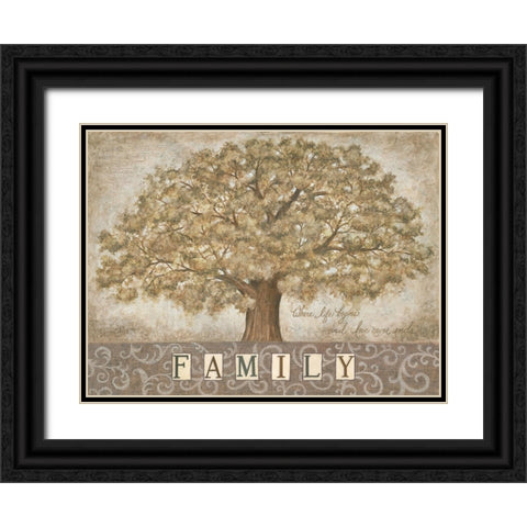 Our Family Tree Black Ornate Wood Framed Art Print with Double Matting by LaPoint, Annie