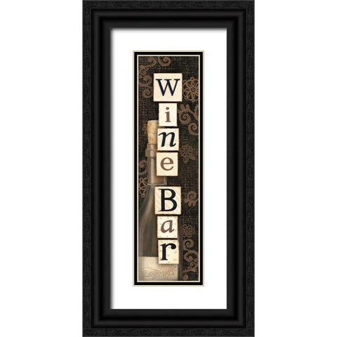Wine Bar Black Ornate Wood Framed Art Print with Double Matting by LaPoint, Annie