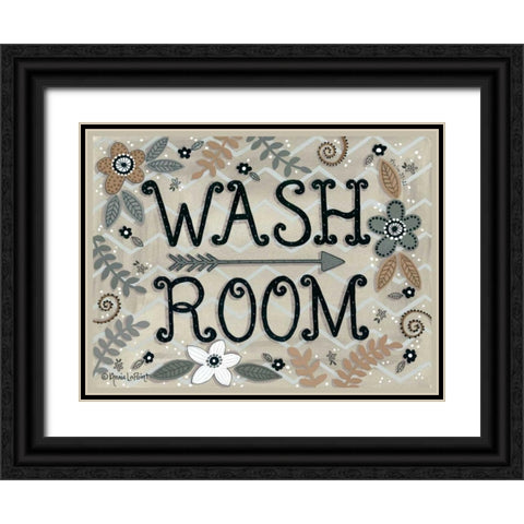 Wash Room Black Ornate Wood Framed Art Print with Double Matting by LaPoint, Annie