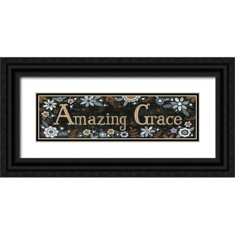 Amazing Grace Floral Black Ornate Wood Framed Art Print with Double Matting by LaPoint, Annie