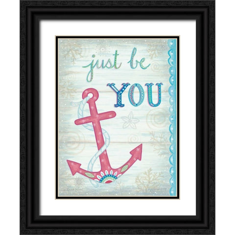 Just Be You Black Ornate Wood Framed Art Print with Double Matting by LaPoint, Annie