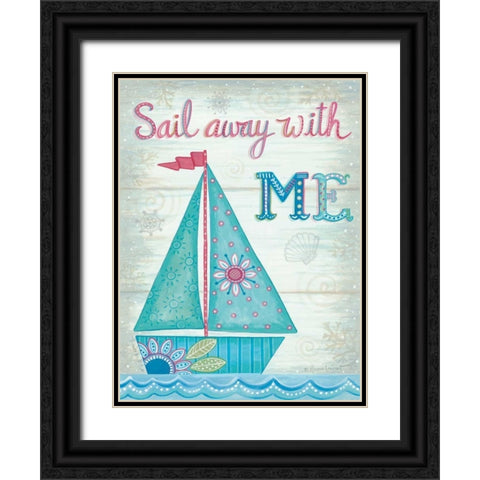 Sail Away with Me Black Ornate Wood Framed Art Print with Double Matting by LaPoint, Annie