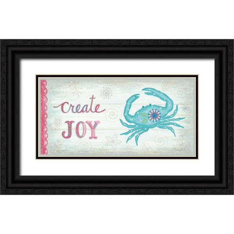 Create Joy Black Ornate Wood Framed Art Print with Double Matting by LaPoint, Annie