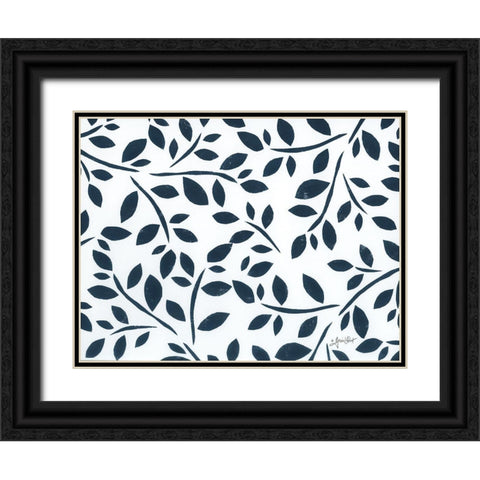 Black And Gray #4 Black Ornate Wood Framed Art Print with Double Matting by LaPoint, Annie