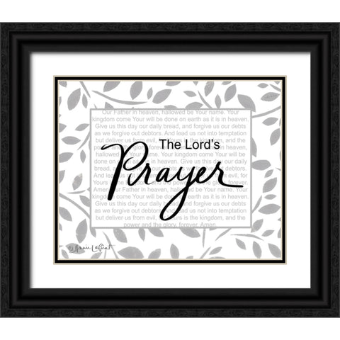 The Lords Prayer Black Ornate Wood Framed Art Print with Double Matting by LaPoint, Annie