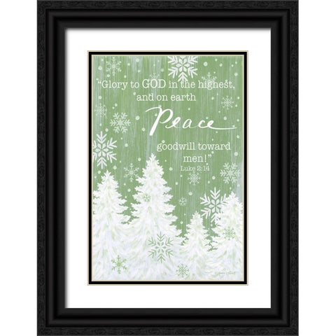 Glory to God Black Ornate Wood Framed Art Print with Double Matting by LaPoint, Annie