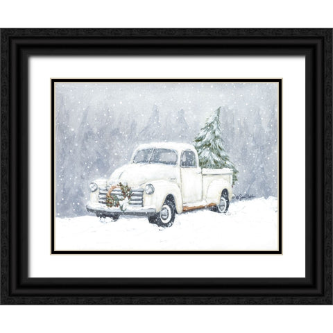 A Vintage Tree Tradition I Black Ornate Wood Framed Art Print with Double Matting by Baker, Sara