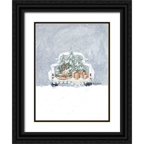 A Vintage Tree Tradition II Black Ornate Wood Framed Art Print with Double Matting by Baker, Sara