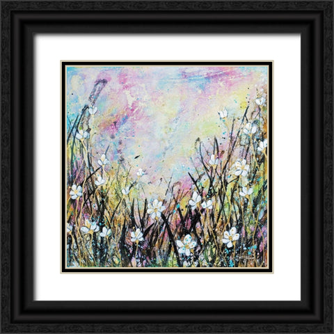 Sunrise Fields Black Ornate Wood Framed Art Print with Double Matting by Hallowell, Britt