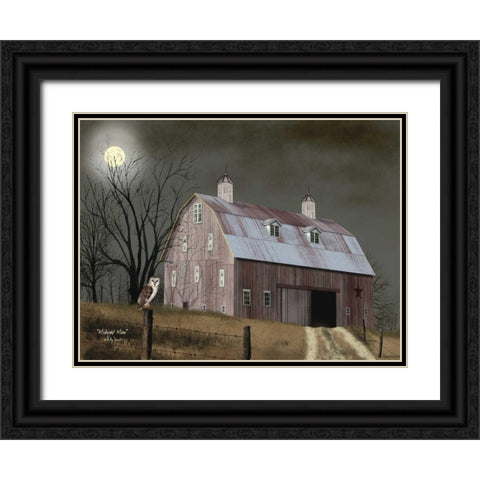 Midnight Moon Black Ornate Wood Framed Art Print with Double Matting by Jacobs, Billy