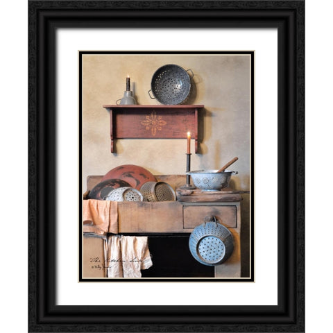 The Kitchen Sink Black Ornate Wood Framed Art Print with Double Matting by Jacobs, Billy