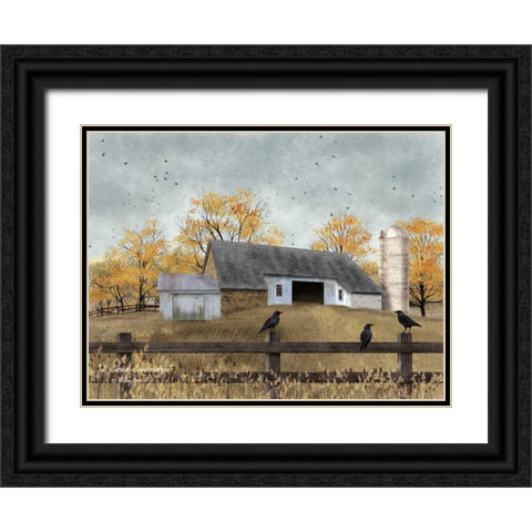 A Casual Conversation Black Ornate Wood Framed Art Print with Double Matting by Jacobs, Billy