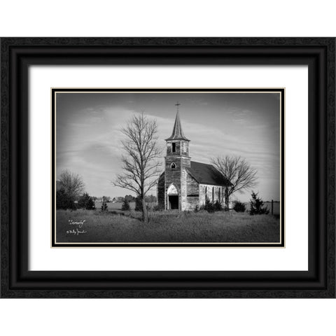 Serenity  Black Ornate Wood Framed Art Print with Double Matting by Jacobs, Billy