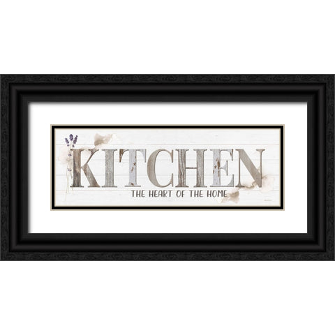 Kitchen the Heart of the Home Black Ornate Wood Framed Art Print with Double Matting by Boyer, Susie