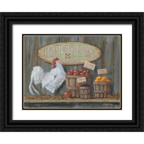 Homegrown Goodness Black Ornate Wood Framed Art Print with Double Matting by Britton, Pam