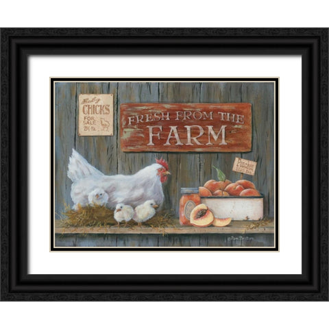 Fresh from the Farm Black Ornate Wood Framed Art Print with Double Matting by Britton, Pam