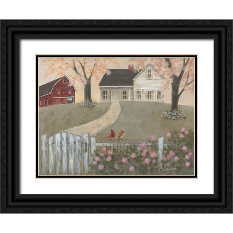 Season of Renewal Black Ornate Wood Framed Art Print with Double Matting by Britton, Pam