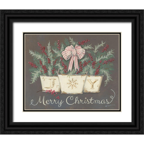 Farmhouse Joy Black Ornate Wood Framed Art Print with Double Matting by Britton, Pam