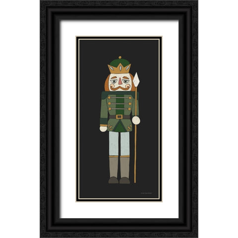 Nutcracker III Black Ornate Wood Framed Art Print with Double Matting by Lady Louise Designs