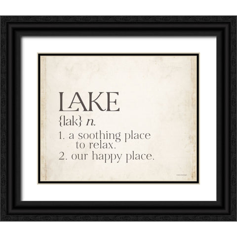 Lake Definition Black Ornate Wood Framed Art Print with Double Matting by Lady Louise Designs