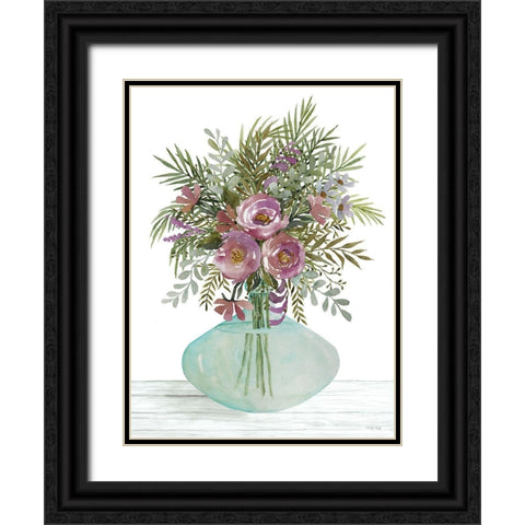 Purple Blush Bouquet II Black Ornate Wood Framed Art Print with Double Matting by Jacobs, Cindy