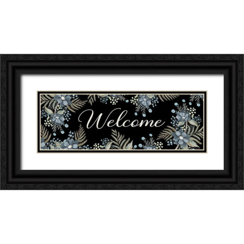 Welcome Black Ornate Wood Framed Art Print with Double Matting by Jacobs, Cindy